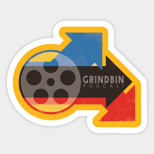 The Grindbin Logo - Classic Yellow Sticker by grindbinpod